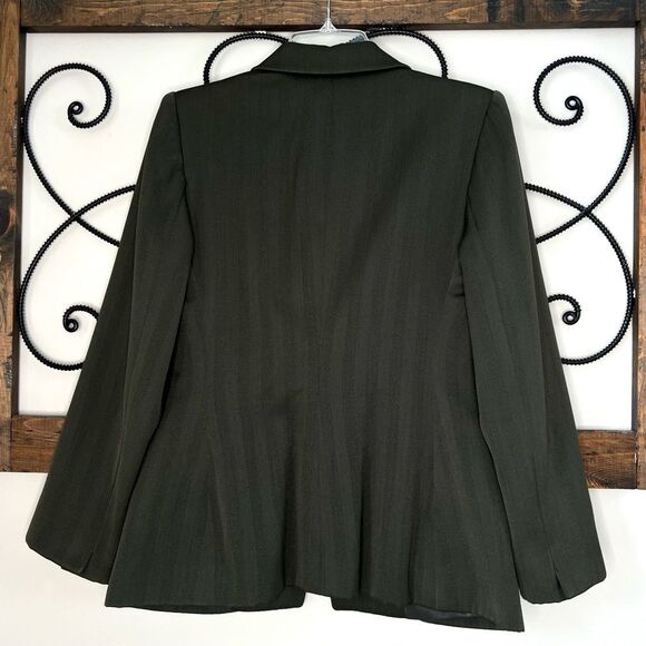 Armani Collezioni Italian Wool Olive Career Dark Academia Blazer Jacket SZ M - Picture 11 of 15